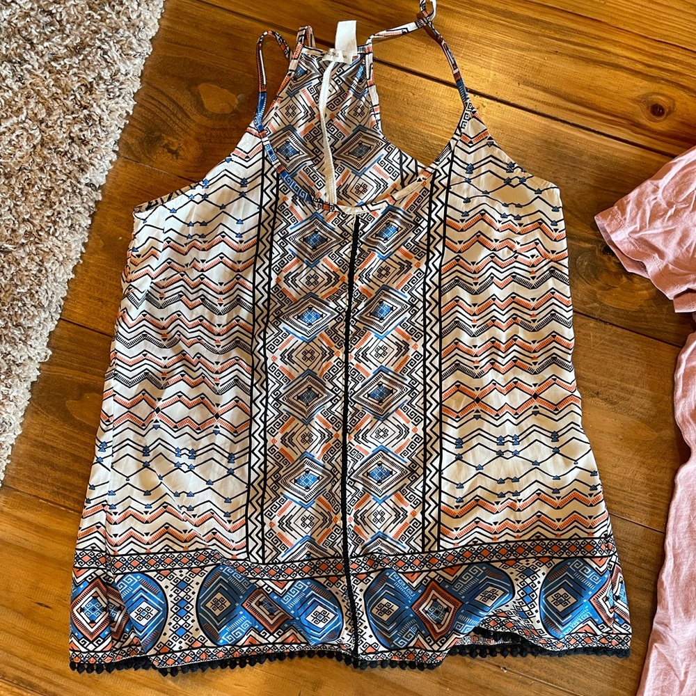 Racerback silk tank